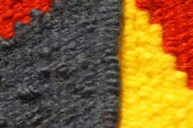 vibrant abstract textile art with bold colors