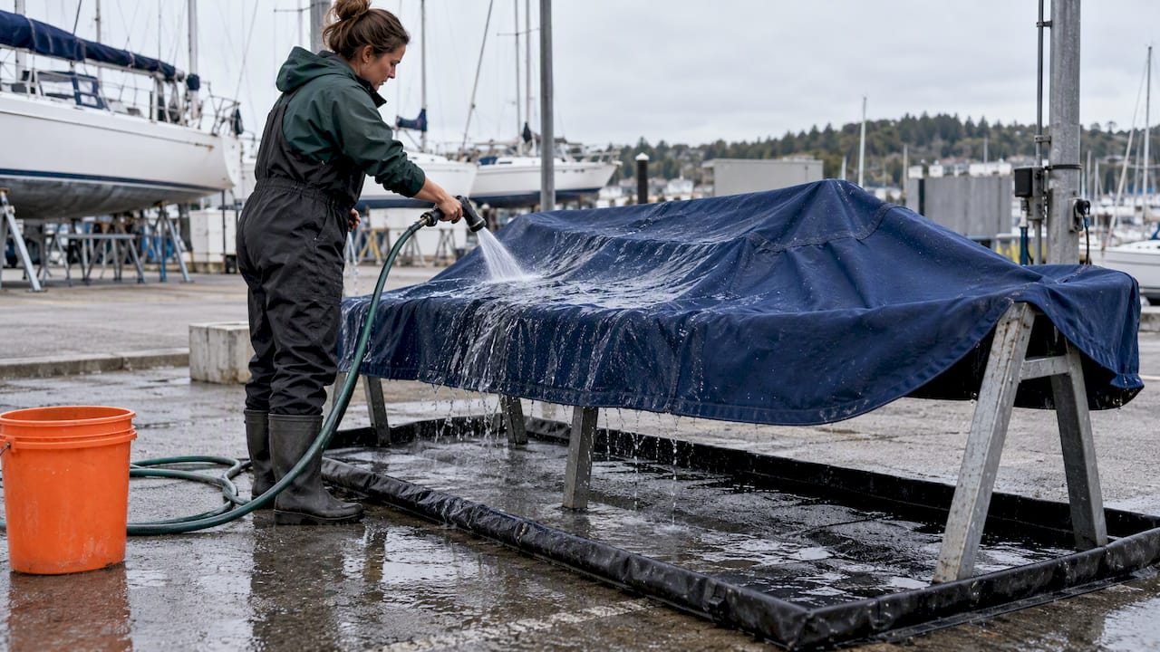 Marine Canvas Care: Rinse First, Replace Only When Cleaning Fails
